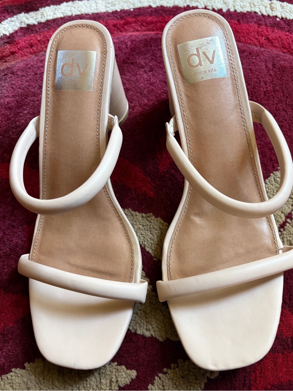 Dolce Vita Blush Double-Strap Block Heel Sandals